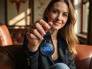 Ford Porte-clé Cuir Solide Design Force